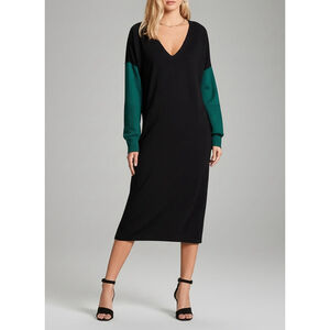 Free Assembly Sweater Dress XL Black Green